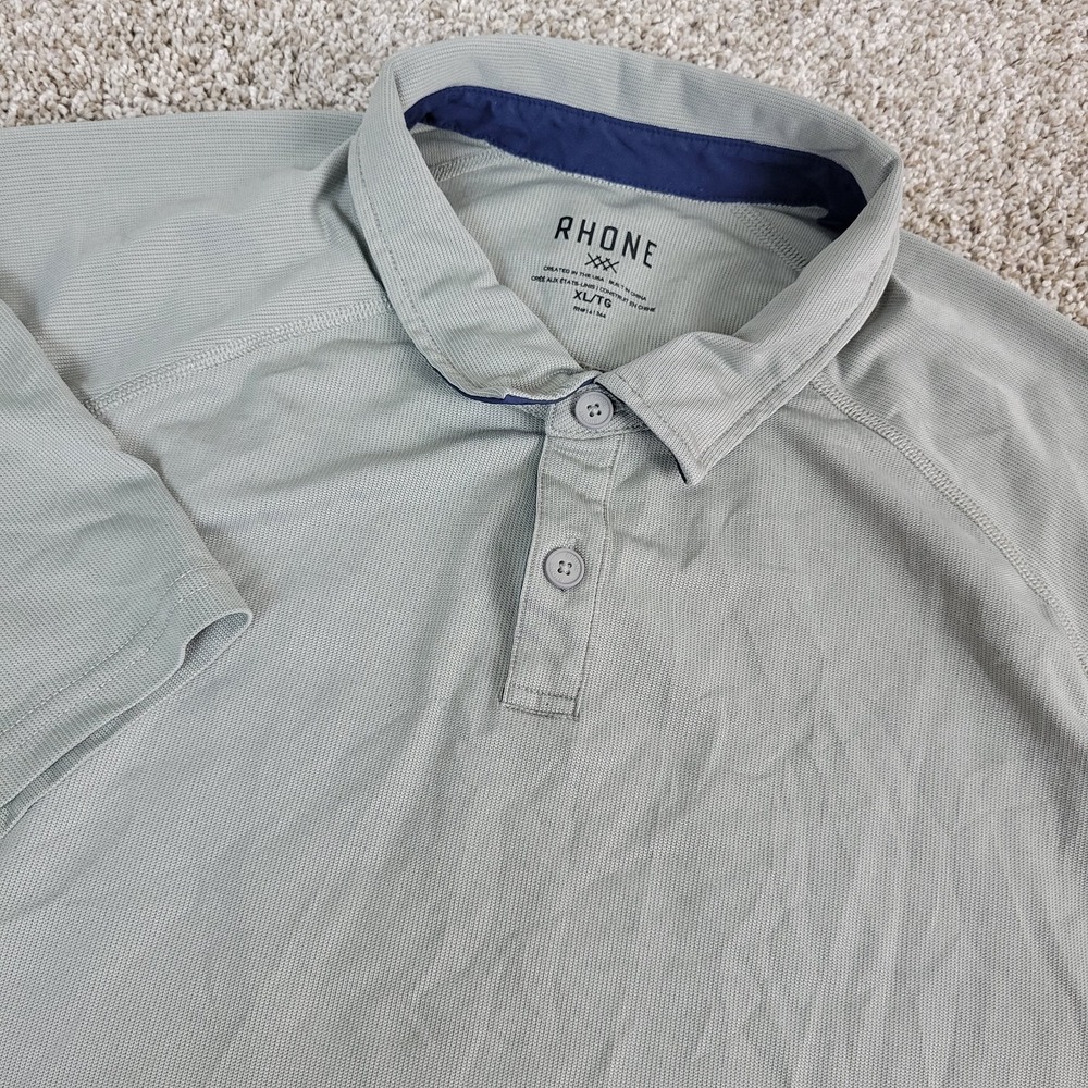 Rhone Mens XL Solid Gray Performance Stretch Golf Polo Short Sleeve